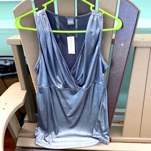 Shiny Grey tank top.  Bundle and save.  Measurements included. Make offers plz